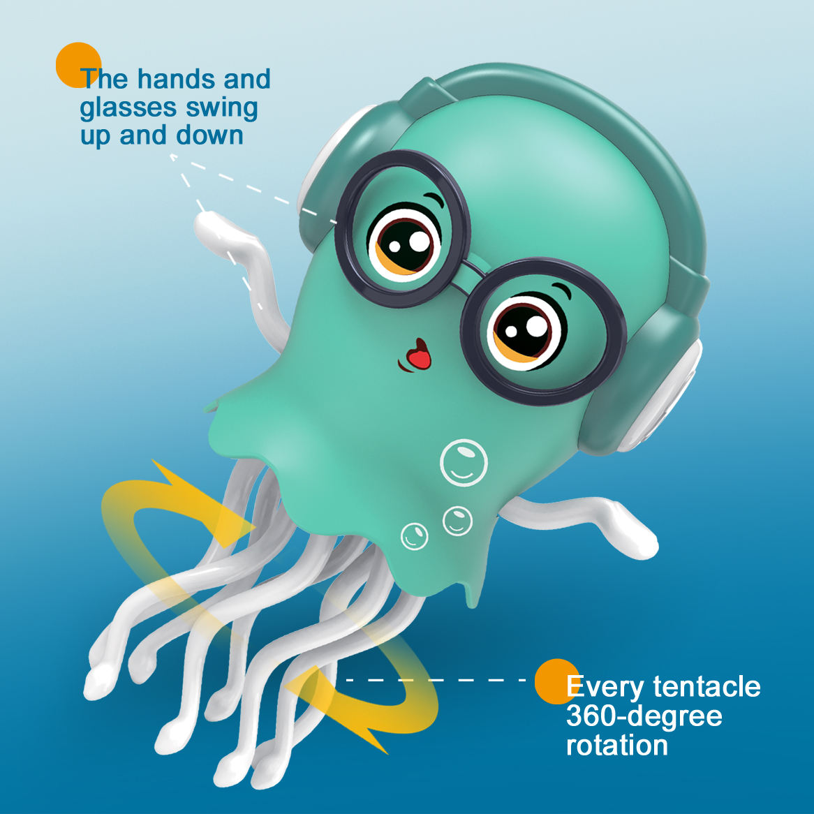 Customized Children's Octopus Music Dancing Toys Electric Jellyfish 2