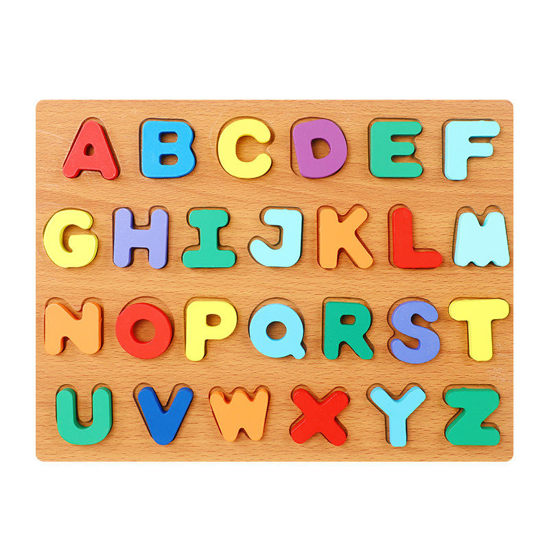 Wooden ABC Alphabet Number Shape Puzzle Board 2