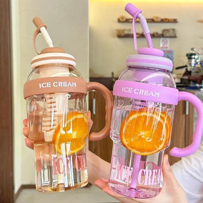 1300ml Summer Outdoor Infuser Water Cup Large Capacity Plastic Tumbler 2
