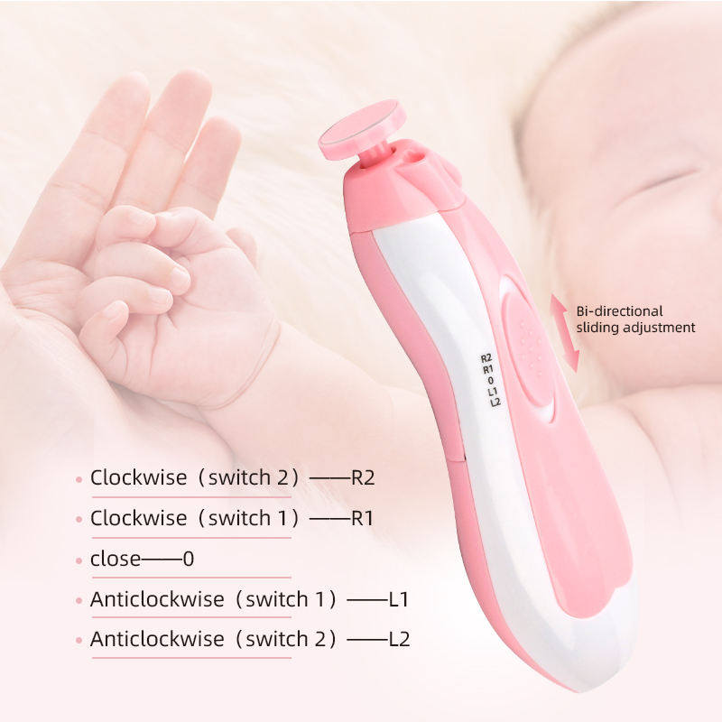 6 in 1 LED Light Electric Manicure Set Safe Baby Nail Cutter and Trimmer 2